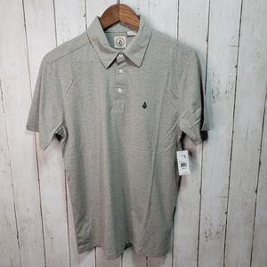 New! Volcom Men's Gray Banger Polo Size Small.